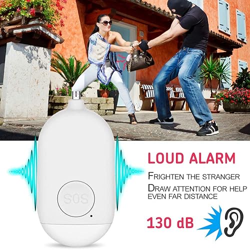 Miniatura 3 de Safesound - Dispositivo de seguridad de protección personal  3 piezas SOS llavero alarma para mujeres, hombres, ancianos y niños  Llavero personal