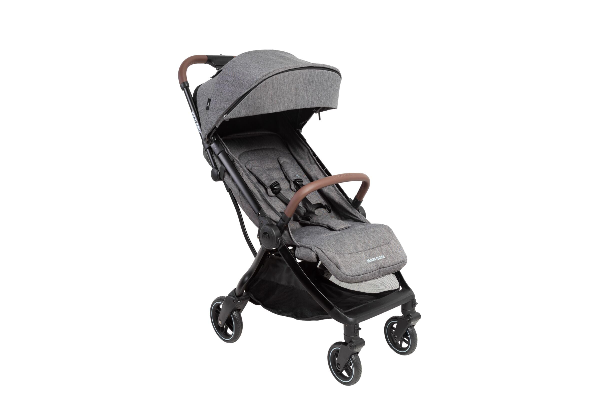 Maxi-Cosi Eva³ Lightweight Baby Stroller,0-4 Years, Automatic One-Hand Fold, Flat Recline,Carry Strap,Puncture-Proof Wheels,5-Point Harness,Mosquito Net,Bumper Bar, Compact &Travel-Friendly Pram- Grey-image-12
