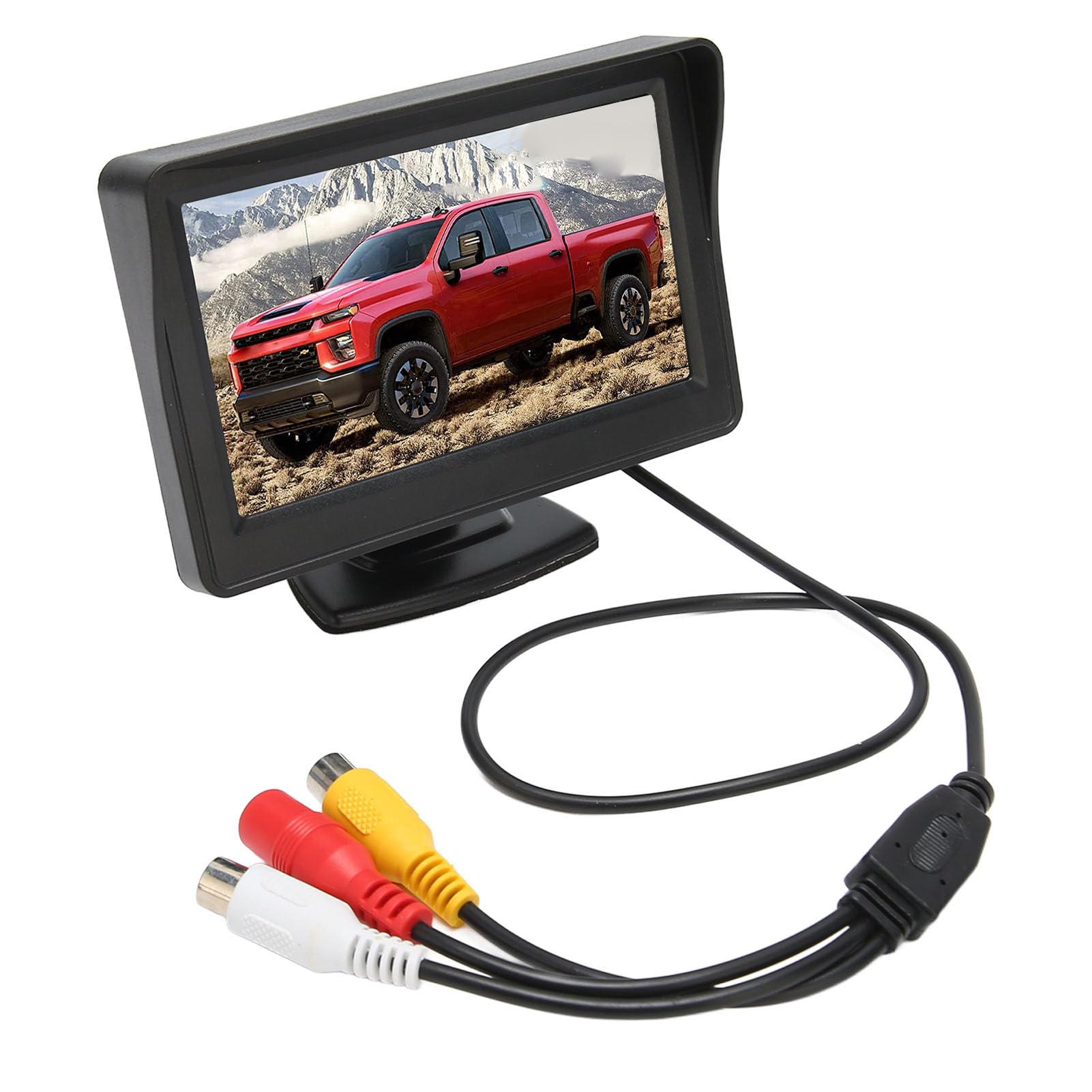 Écran de Recul LCD 4.3 Pouces pour Voiture Camion Camping Car Minivan Affichage de Vue Arrière Rotatif 180 Degrés avec Entrées Vidéo Doubles et Chip Intelligent
