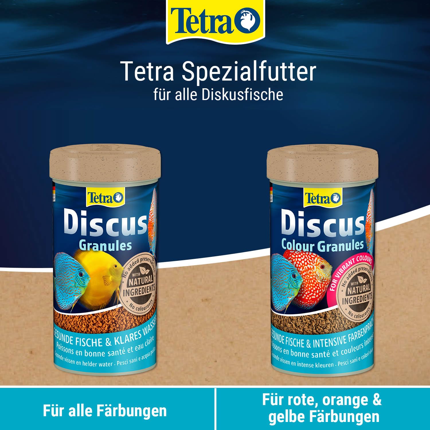 Tetra Discus Granules - Fischfutter für alle Diskusfische, fördert Gesundheit, Farbenpracht und Wachstum, 10 L Eimer