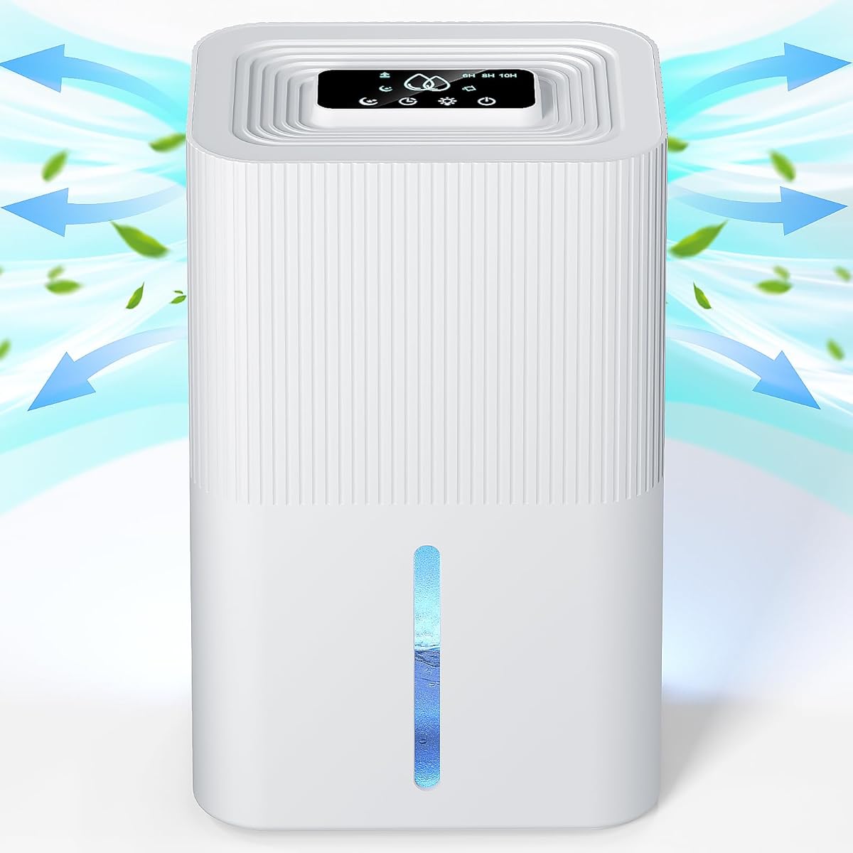 Dehumidifiers for Home,2700ML Dehumidifier for Bedroom Quiet & Touch Control Dehumidifier for Bathroom,10-Hour Timer,Auto Shut-Off & 7 Colorful LED Dehumidifiers for Wardrobe,Closet, RV（860ML/24H）