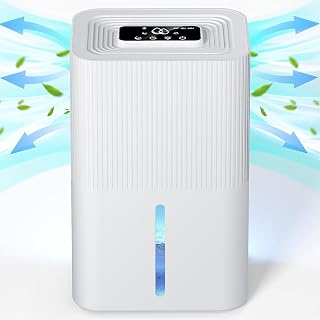 Dehumidifiers for Home,2700ML Dehumidifier for Bedroom Quiet & Touch Control Dehumidifier for Bathroom,10-Hour Timer,Auto Shut-Off & 7 Colorful LED Dehumidifiers for Wardrobe,Closet, RV(860ML/24H) - Amazon product rated Grade A