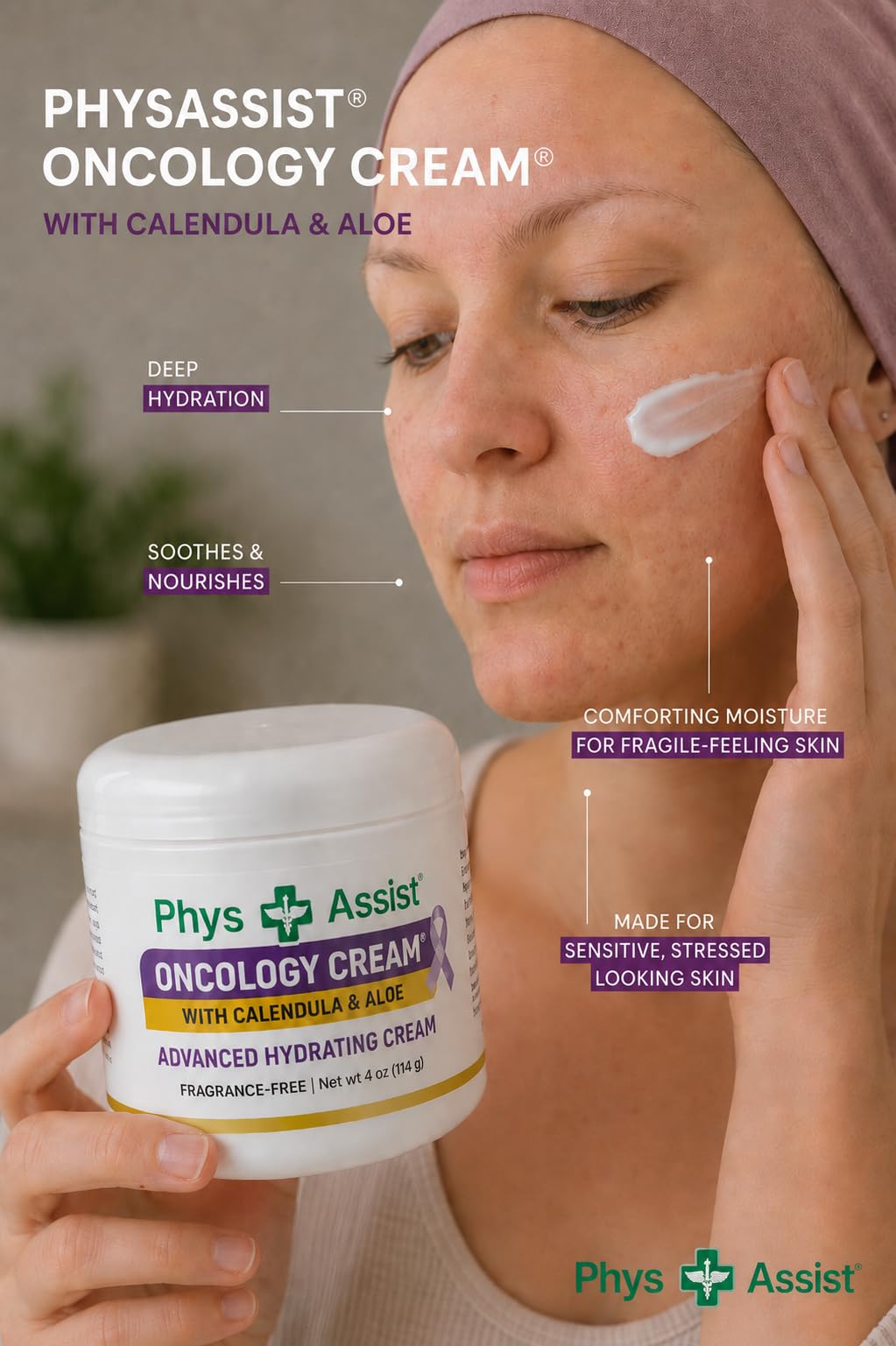 PhysAssist Oncology Calendula & Aloe Moisturizing Cream