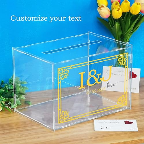 Miniatura 2 de OXYEFEI Caja de ahorro de dinero personalizada, tarro de dinero acrílico transparente, alcancía para adultos