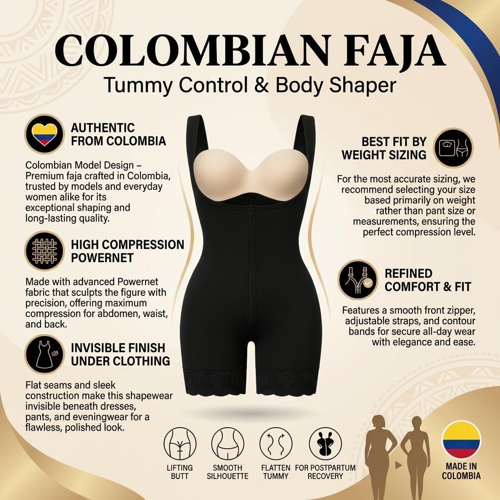 Slim Shorts Colombian Faja Shapewear for Women High Compression Thigh Control