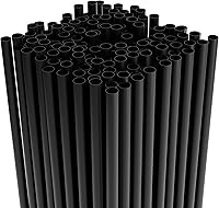 Vista 10 de Pajitas desechables de plástico para beber, rectas, 7.75 pulgadas de largo (transparente, 500)