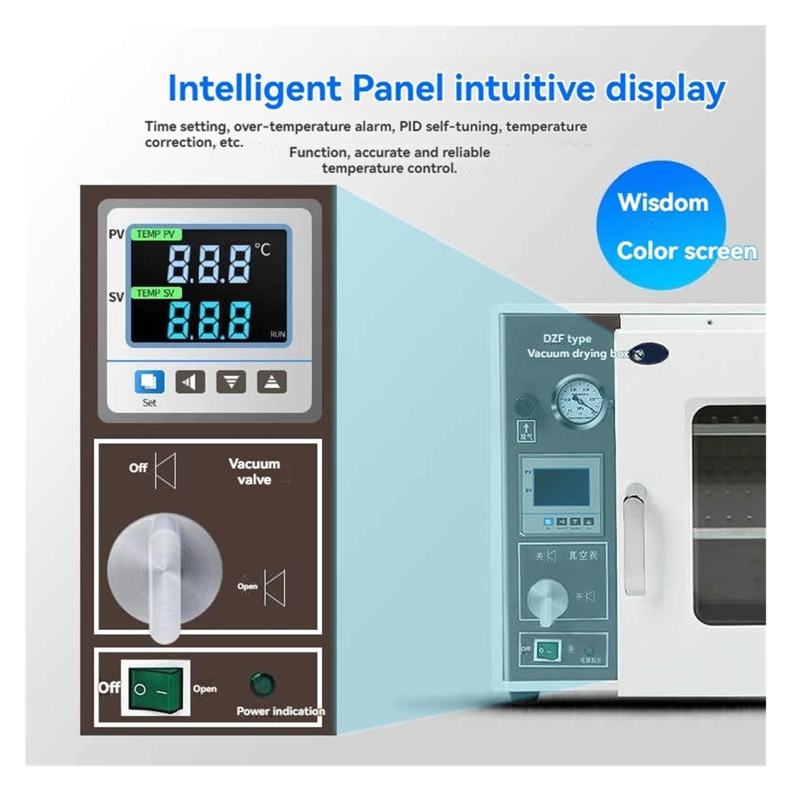 Horno De Secado Al Vacío, Secador Con Pantalla Digital 600W, Doble Partición, Rápido Laboratorio, Cajas A Temperatura Constante