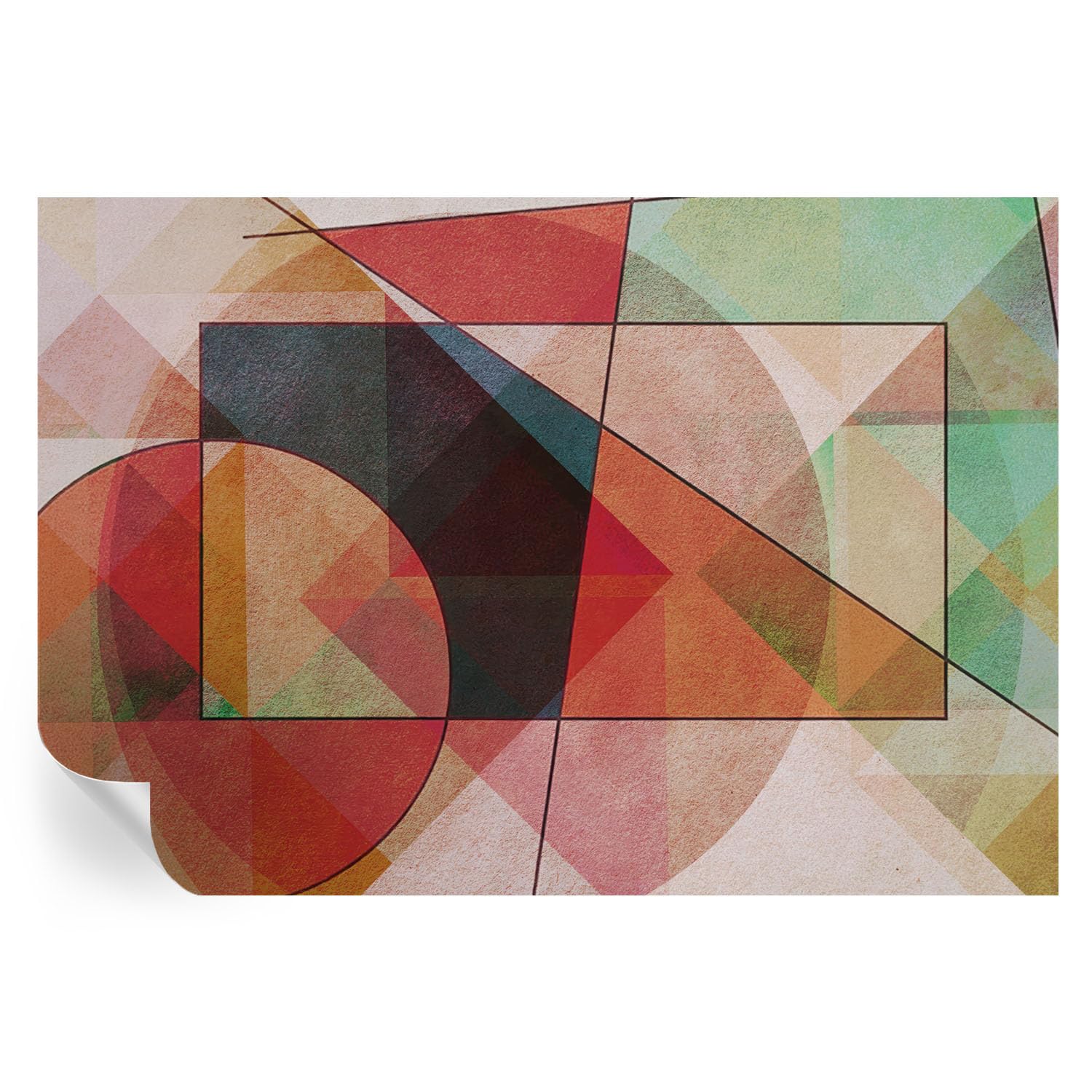 Vinilos de pared decorativos 152x104 cm y murales con estampados geométricos
