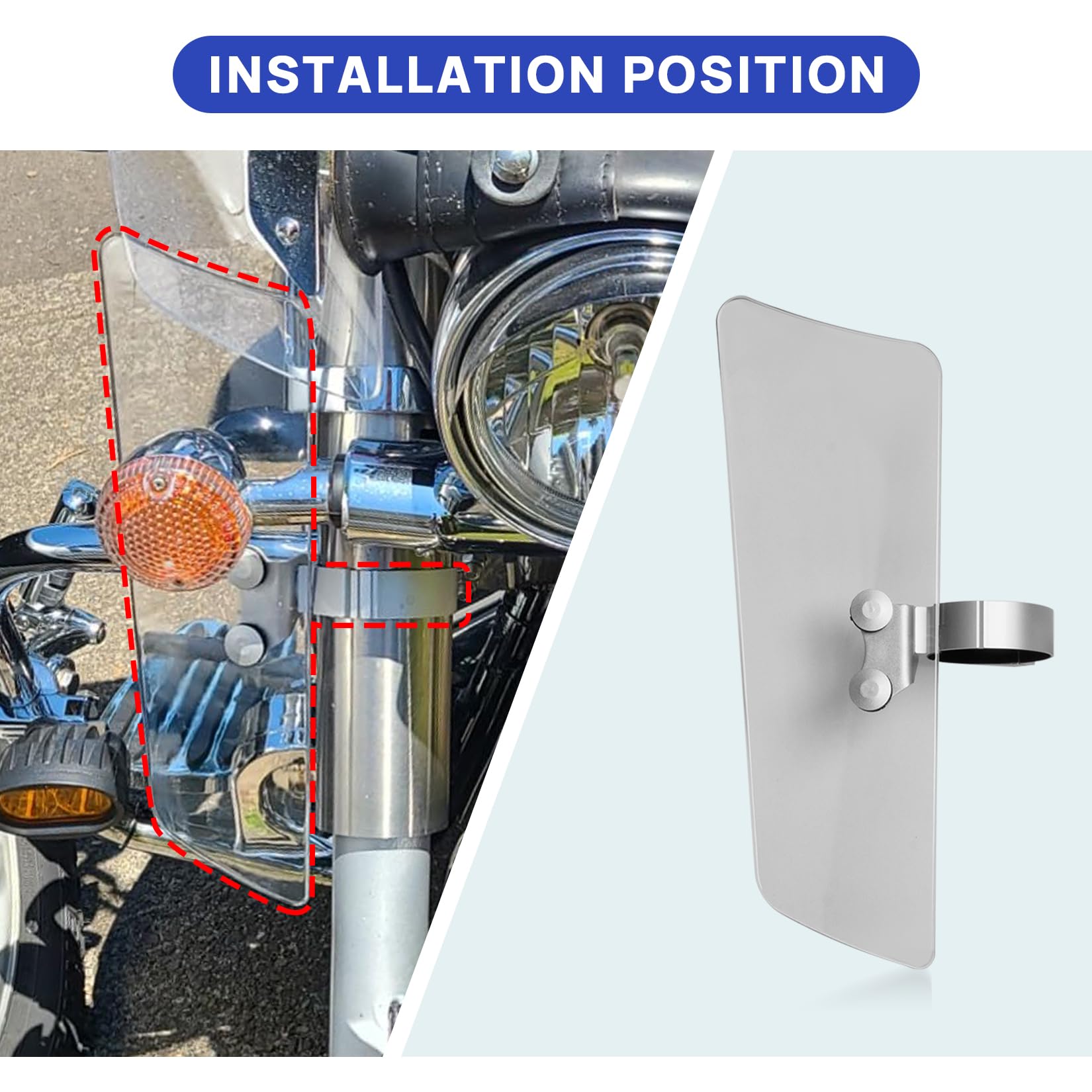 アクセサリー Killer Headwind HCmotorku Motorcycle Fork Mount Wind Deflectors Fit for