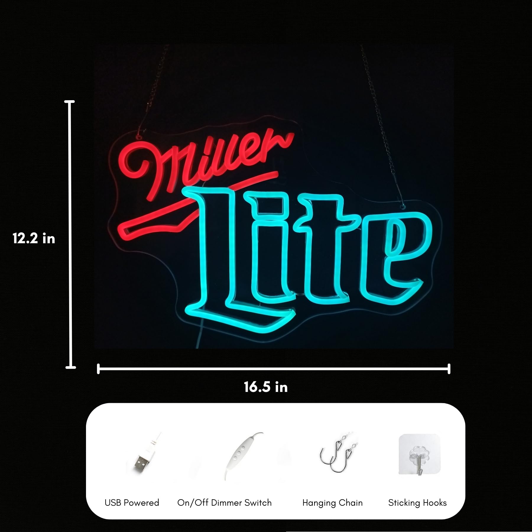 Beer Themed LED Neon Sign - Adjustable Brightness Wall Decor