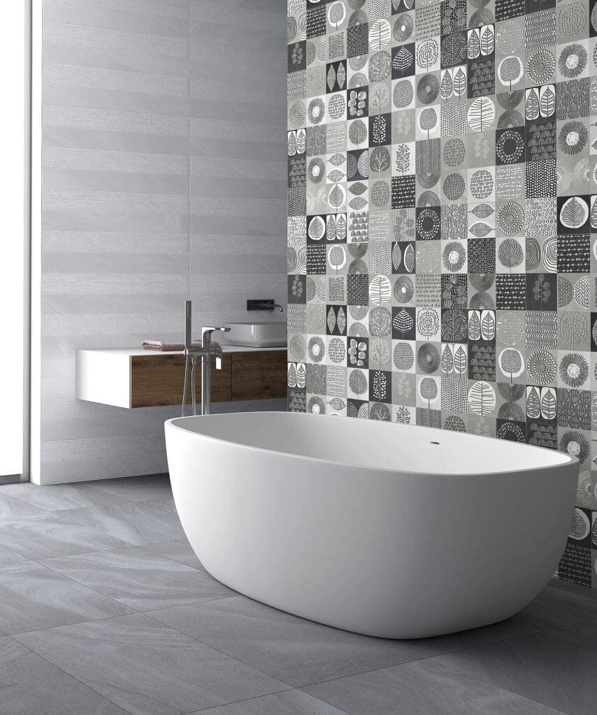 NAKURU GREY 16.5 x 16.5 Feinsteinzeug Wand- und Bodenfliese Keramikfliese