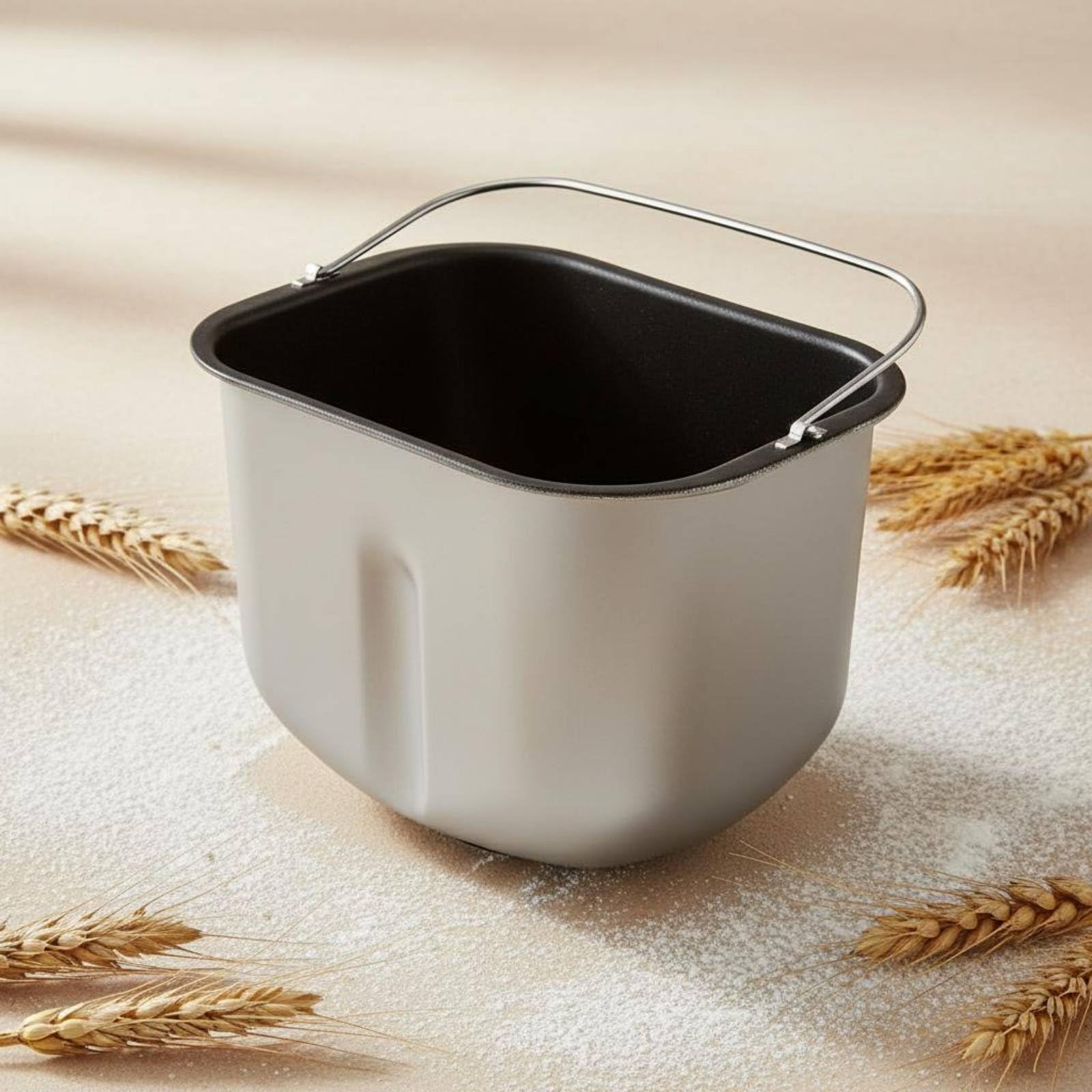MagiDeal Moule à Appareil Maison Seau Pétrin Machine à Contenant Mélange Cuisson Poêle Autonettoyante avec Revêtement Alimentaire Adapté pour Familles et Boulangerie Domestique, Doré