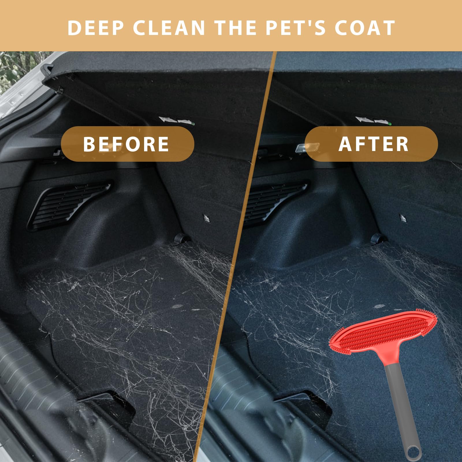 Pet Hair Removal Tool for Dog and Cat,Pet Hair Remover Removes Fur and Lint from Couch,Carpet,Cat Tree Tower Bed,Car Interiors,Rug,Mat,Coat,and Various Furniture,Silicone Material,Reusable,2 Pack - image 6