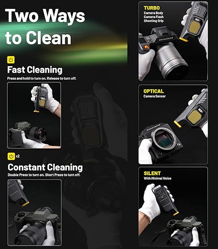 Miniatura 8 de Nitecore Blowerbaby - Soplador de aire electrónico de limpieza BB21 versión 2023 con bolígrafo de limpieza, presión de viento de eliminación de