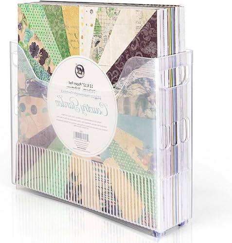 Miniatura 8 de Organizador de almacenamiento de papel de 12 x 12 pulgadas, organizador de almacenamiento de papel para álbumes de recortes, contenedor de