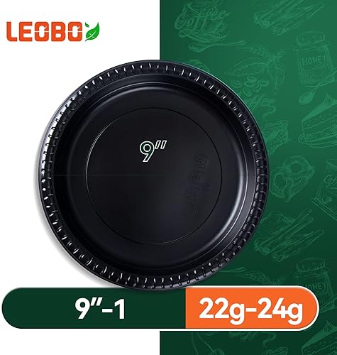 Miniatura 2 de Platos de plástico, reutilizables, paquete de 150 platos desechables resistentes de 9 pulgadas, bandeja de plástico para microondas, conveniente