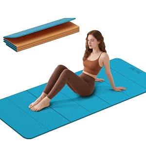 Foldable Yoga Mat 75x31 5x0 24 - Extra Large Lightweight TPE Exercise Mat Double Non-Slip for Pilates Home