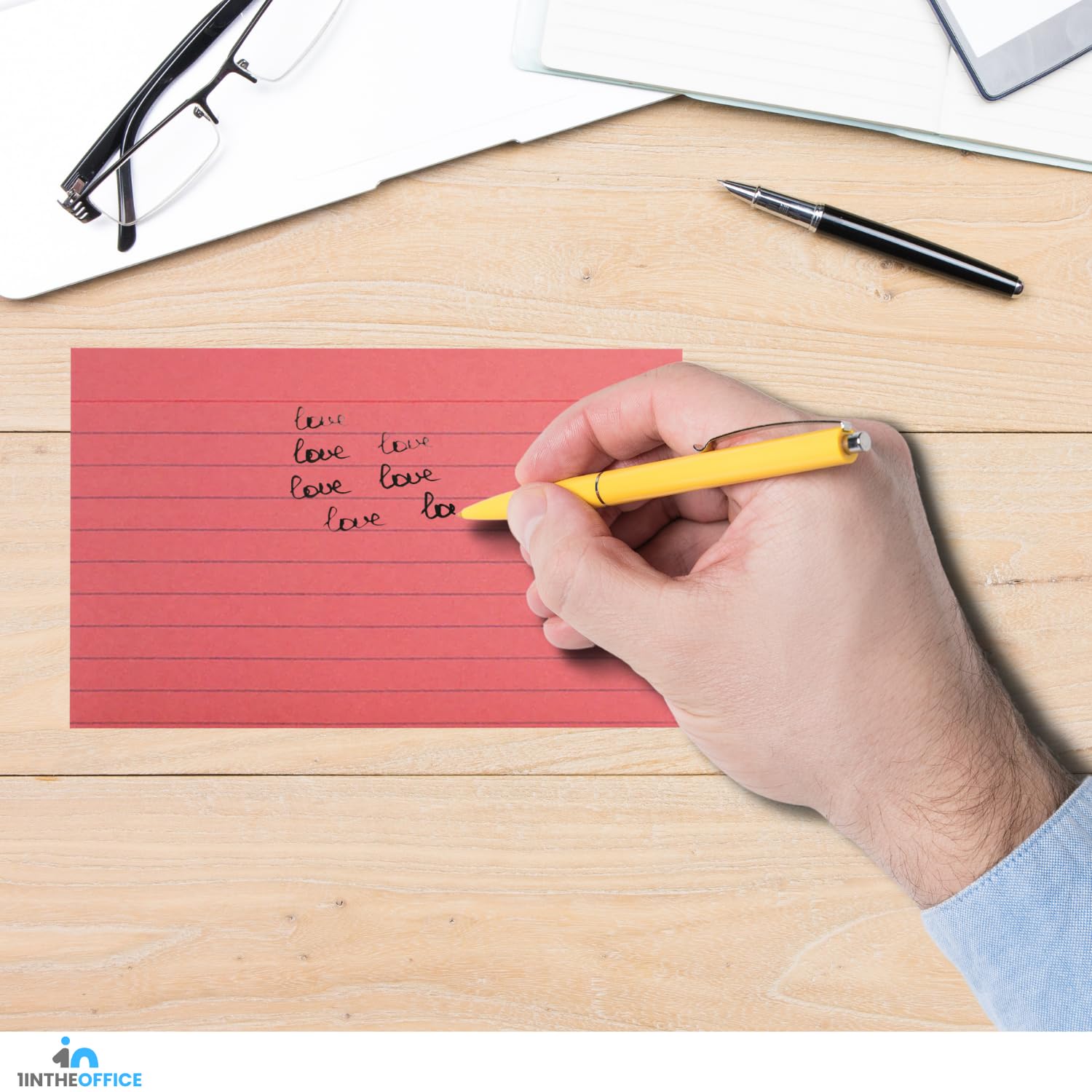 Red Index Image Snapklik.com : 1InTheOffice Ruled Red Index Cards 3x5
