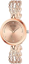 Matrix Daisy Collection | Stone Studded Dial with Designer Stone Studded Bracelet Chain Analog Watch for Women & Girls