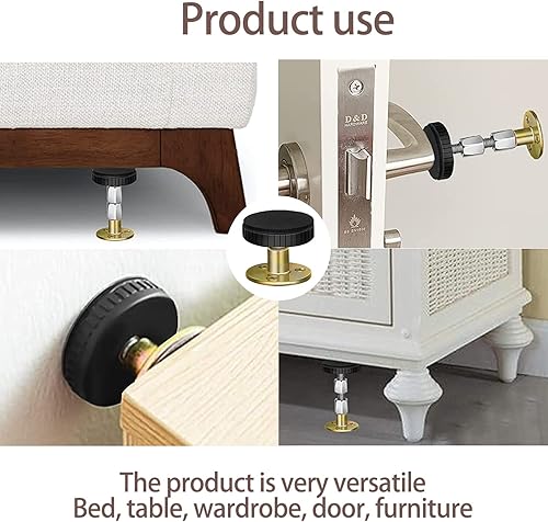 Miniatura 5 de 2 tapones para cabecero, herramienta antivibraciones para marco de cama ajustable, estabilizador de soporte telescópico antivibración para pared de