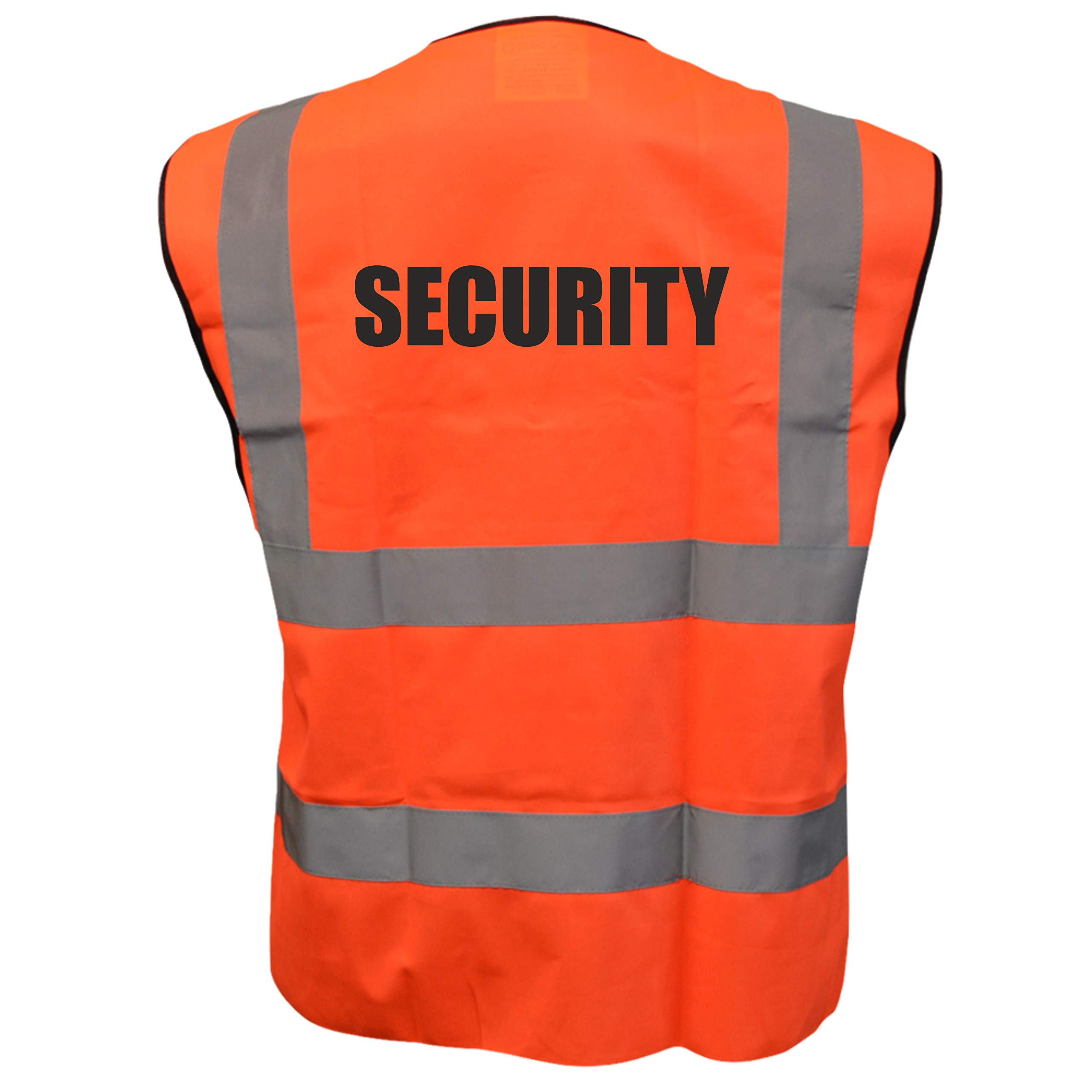 Brook Hi Vis Uk Unisex Orange Security Printed Hi Vis Vest/Waistcoat, Security Officer, Security Guard Bouncer, Doorman, Events, Xxxlarge
