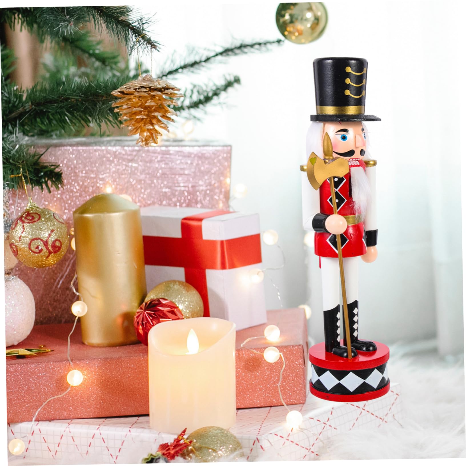 PRETYZOOM 4 Pièces Casse-Noix à Debout Casse-Noix Suspendu De Noël Chiffres De Casse-Noix De Noël Décor De Casse-Noisette De Bureau Décorations De Casse-Noix Jouets De Noël Bois