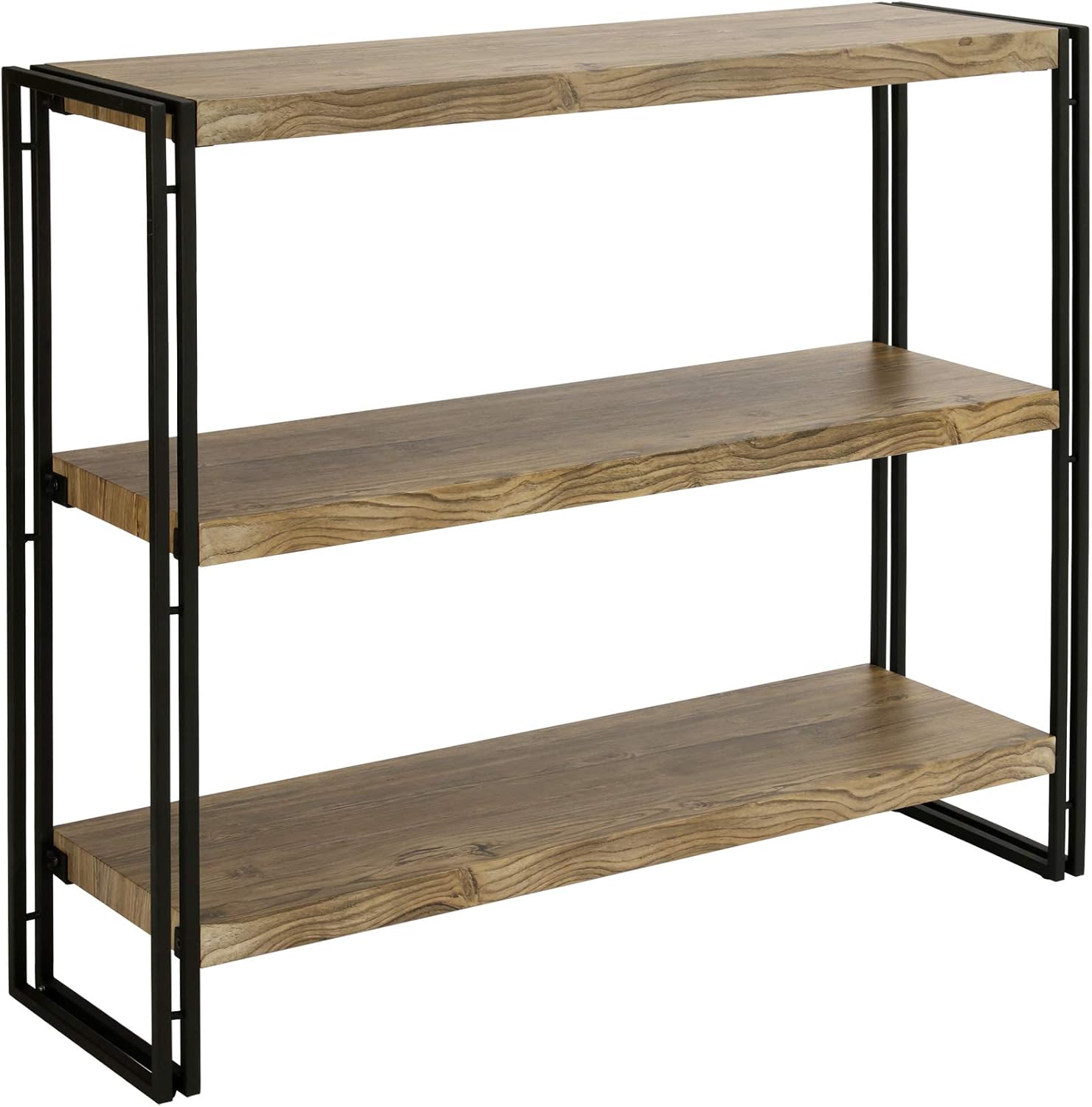3 Tier Bookshelf Rustic Industrial Bookcase with Modern Open Wood Shelves, Sonoma Oak Sonoma Oak 3 Tier