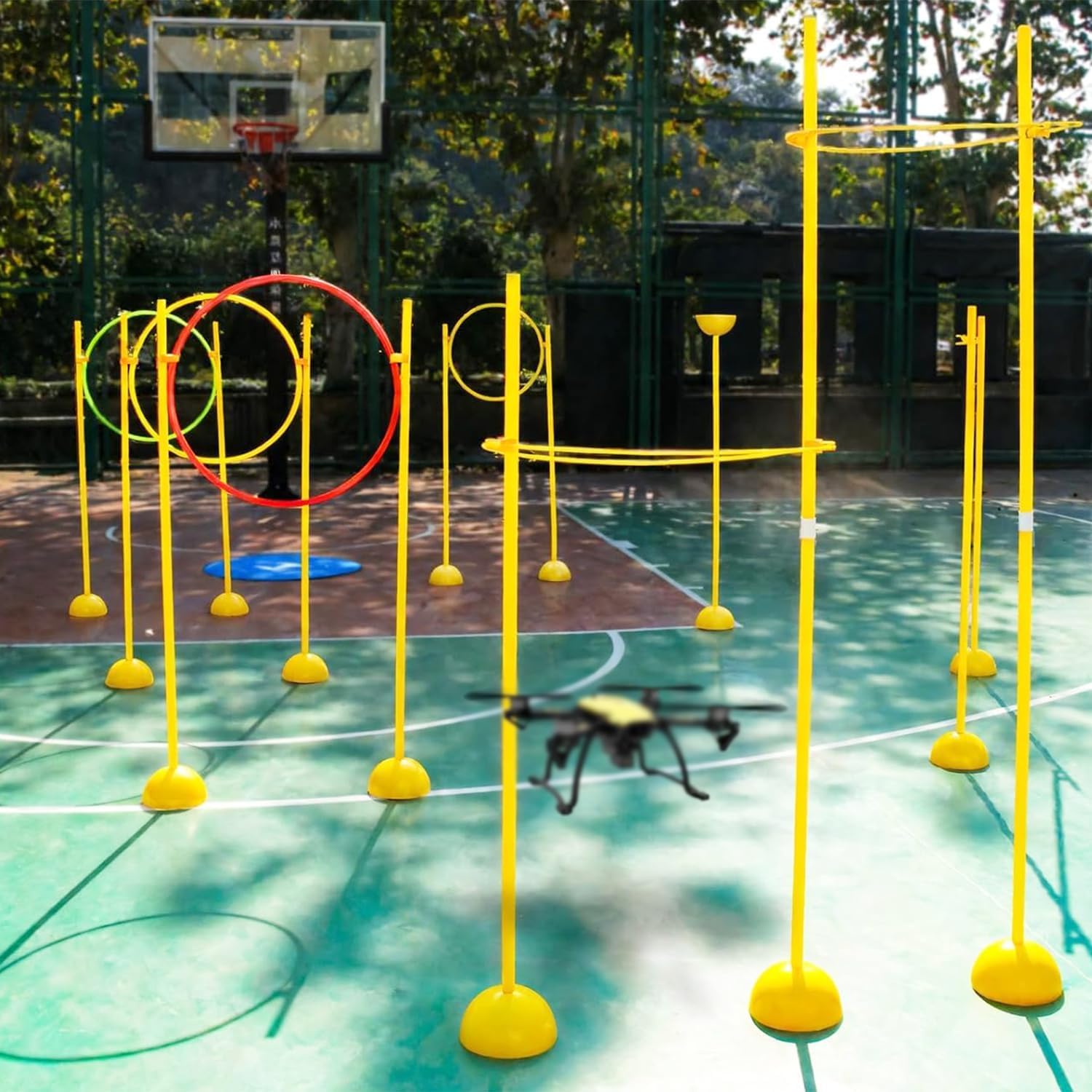 Percorso A Ostacoli per Gare di Droni - 2 Diverse Dimensioni di Cerchi, Cancello di Gioco Portatile, Set di Allenamento Professionale Personalizzabile, Perfetto per Competizioni di Aeromodelli