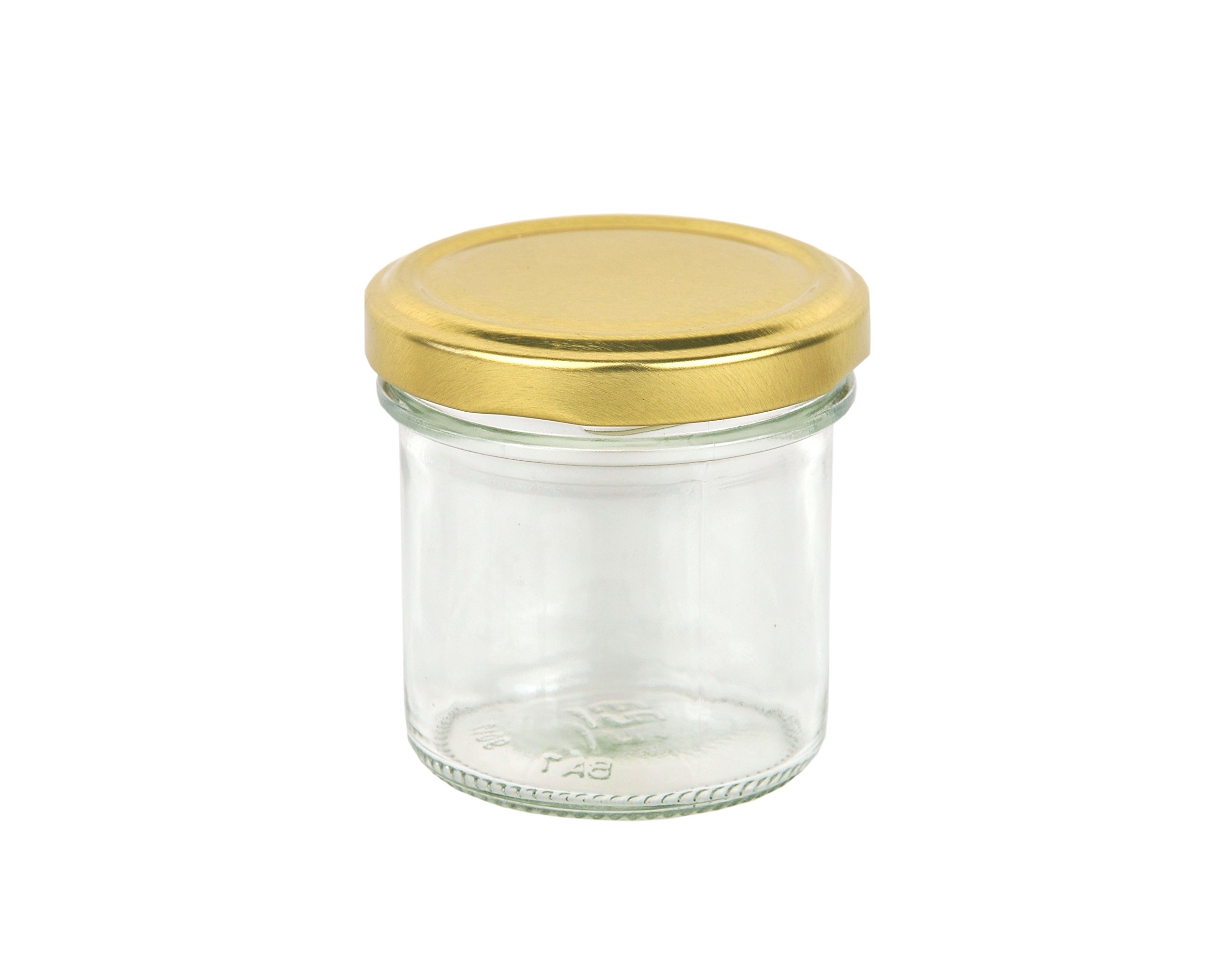 MamboCat 75er Set Sturzgläser 167 ml Deckelfarbe Gold to 66 inkl. Diamant Gelierzauber Rezeptheft, Marmeladengläser, Einmachgläser, Einweckgläser, Gläser