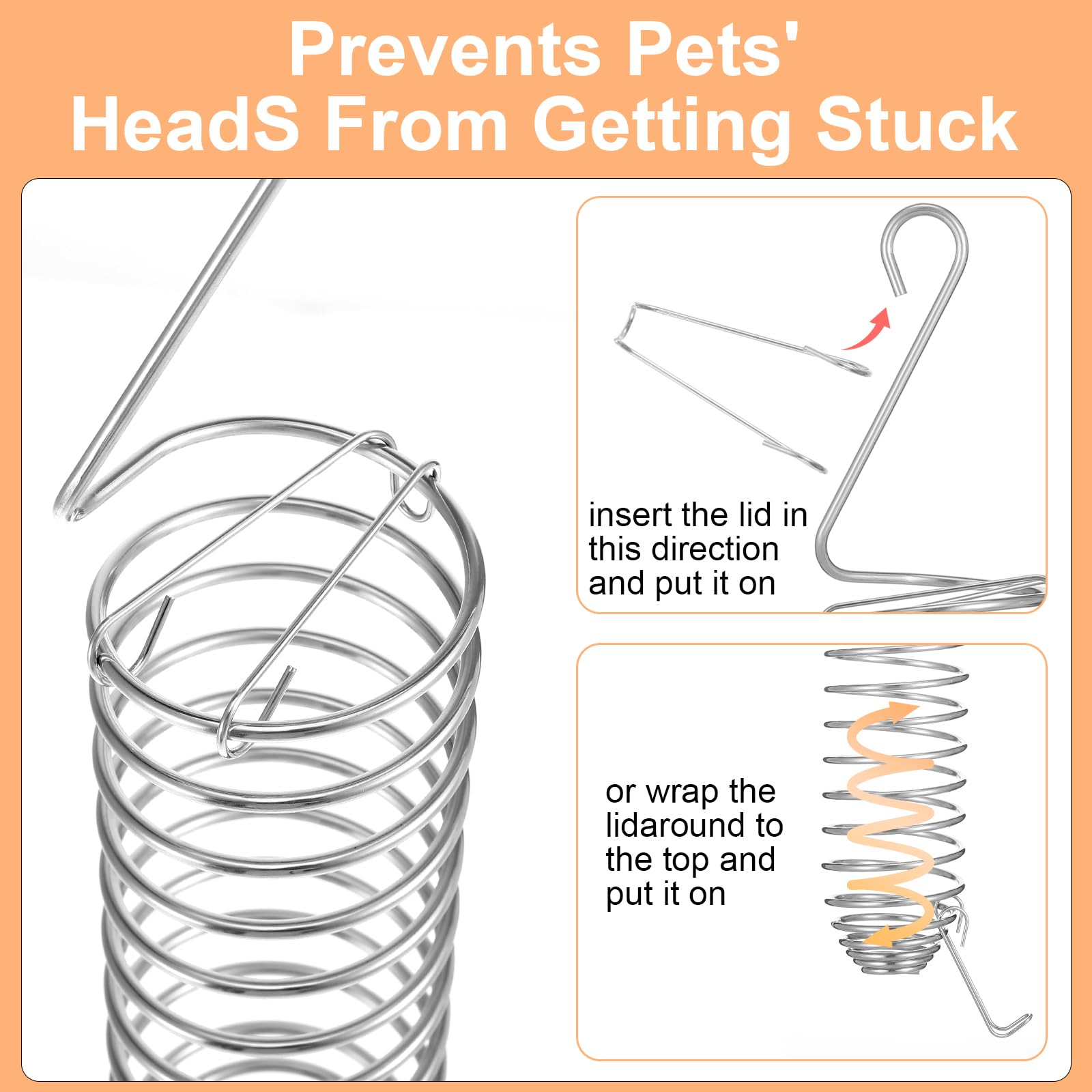 Rat Enrichment Toys Stainless Steel Bird Food Holder Fruit Vegetable Holder Vegetable Skewer Foraging Hanging Feed Tool Slow Feeder Parakeet for Hamster Rodents Bird Parrots 2Pcs - image 5