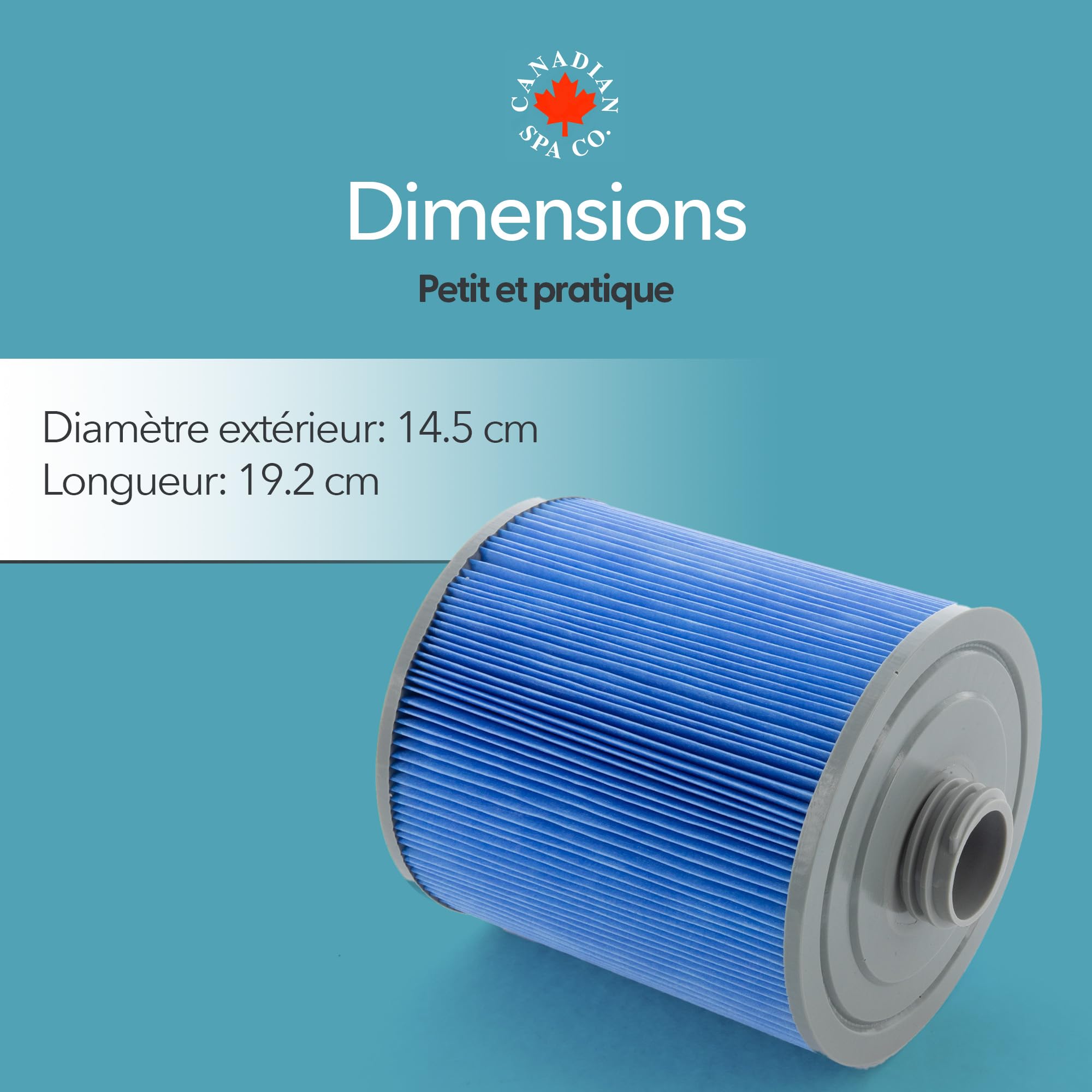 CANADIAN SPA CO. Glacier Silverstream Filtre Hot Tub Protection antimicrobienne Technologie ions d'argent Accessoires Whirl Pool