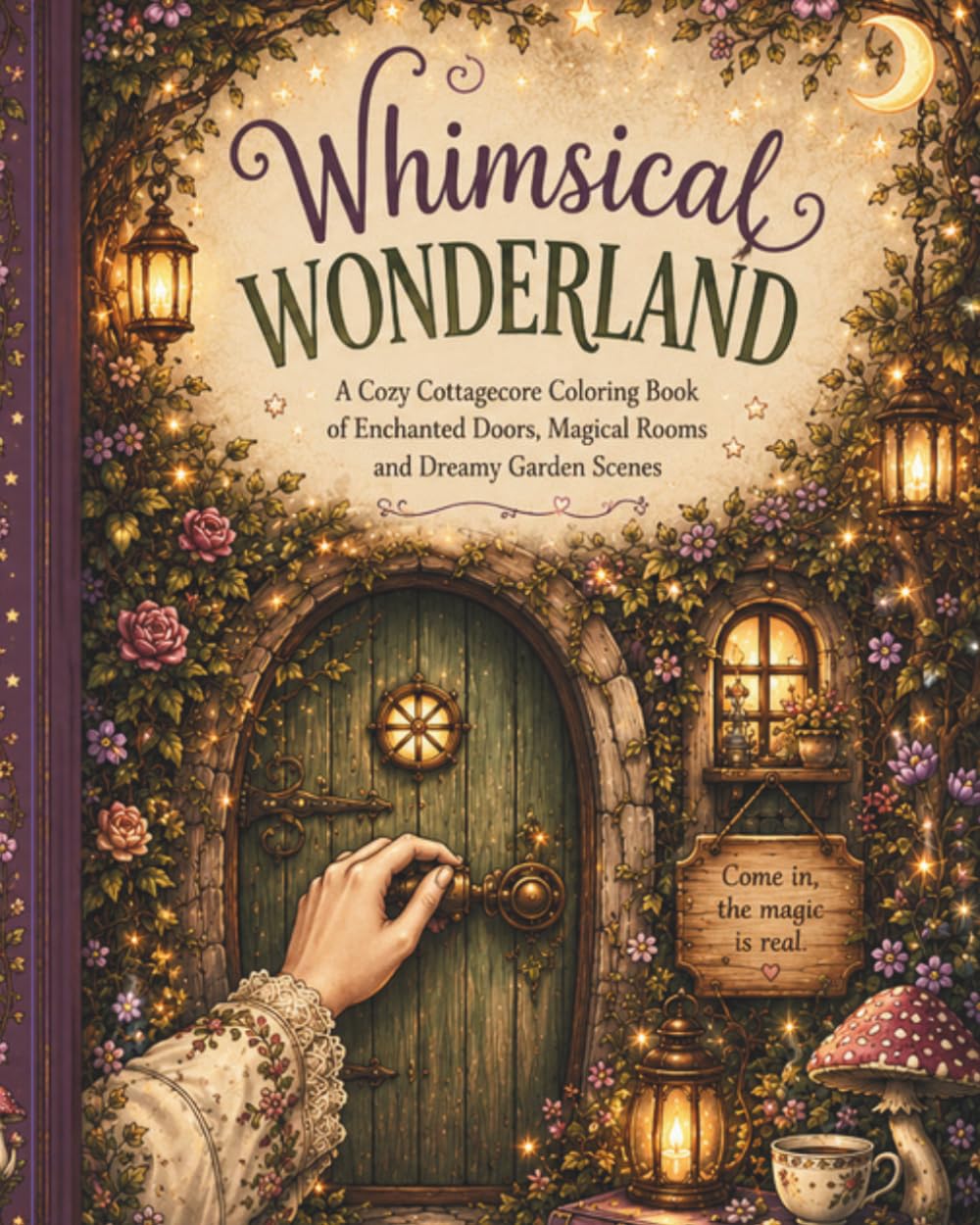 Whimsical Wonderland: A Cozy Cottagecore Coloring Book with Enchanted Doors, Magical Rooms and Dreamy Garden Scenes
