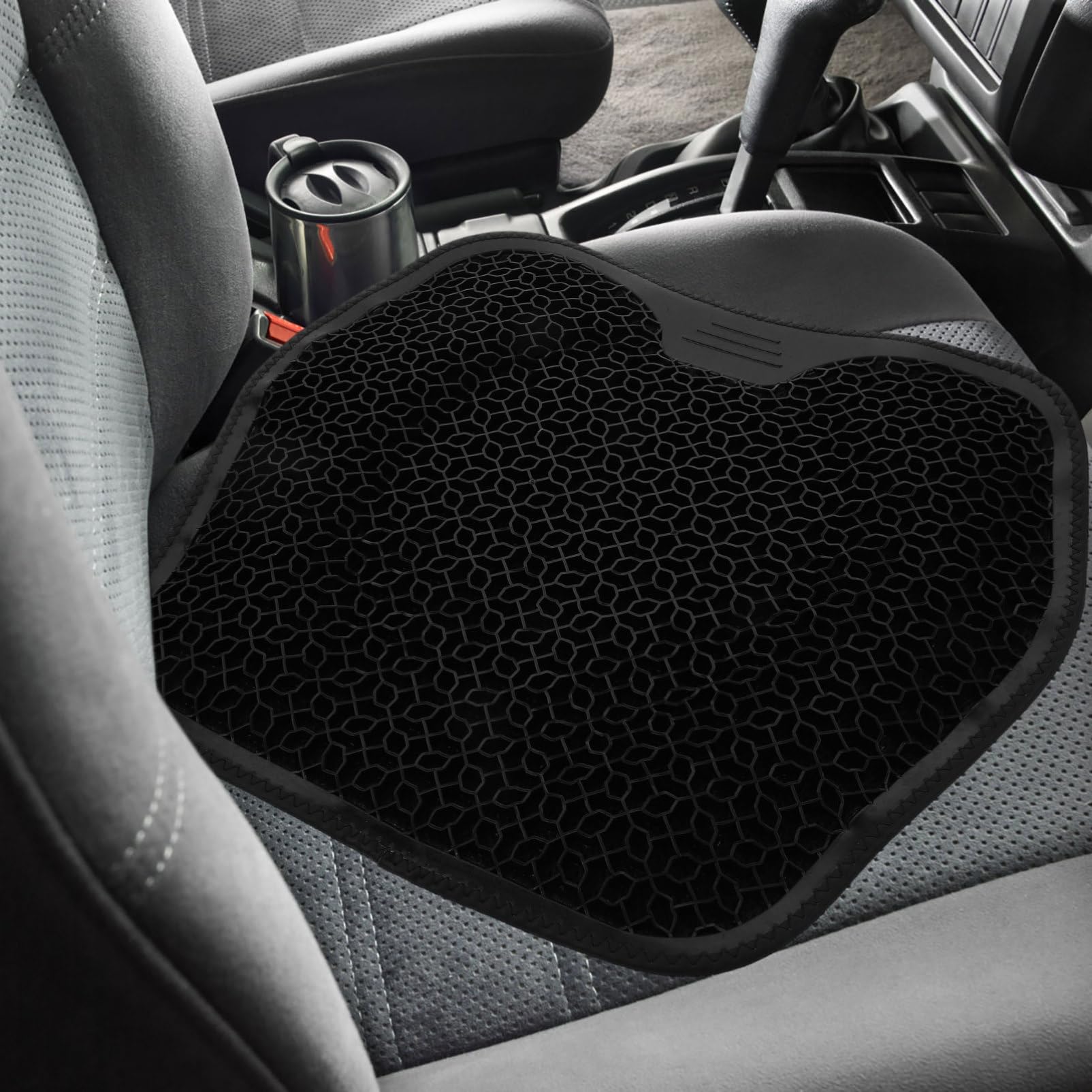 OUNONA Comfortable Car Seat Pad Gel Seat Cushion for Long Driving Automotive Seat Cushions Ventilated Features