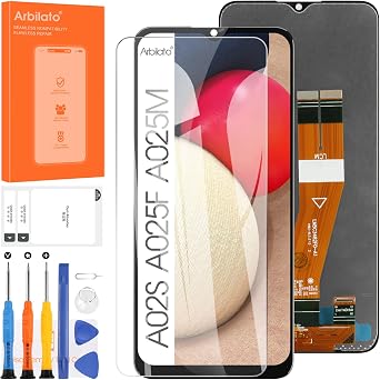 160MM Screen for Samsung Galaxy A02s Screen Replacement for Samsung A025F LCD Screen SM-A025G,SM-A025M,SM-A025F Touch Display Digitizer Assembly Repair PartsBlack Smaller Size