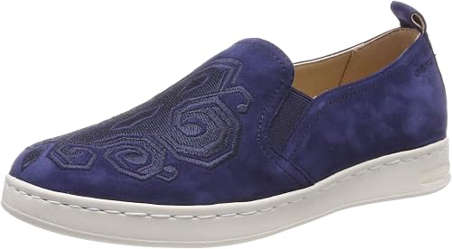 Geox Women's Jaysen B Suede Low-Top Sneakers - Breathable, Lightweight & Comfortable Slip-On Shoes For Casual Wear