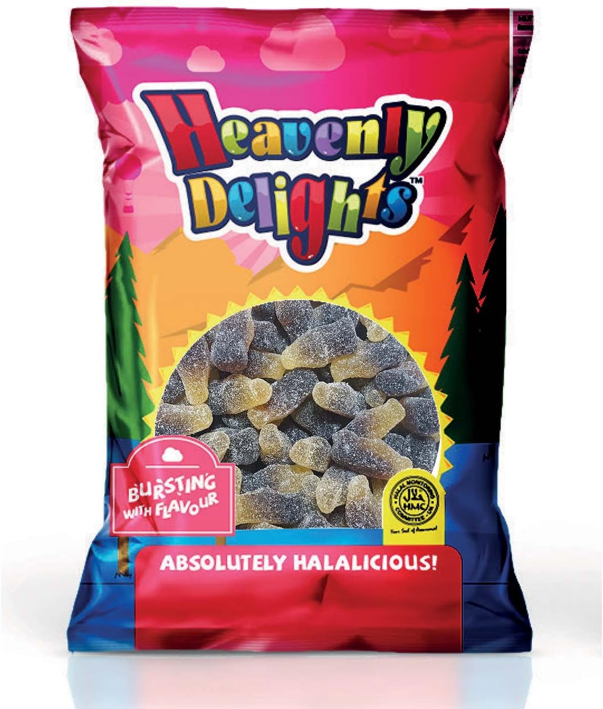 Heavenly Delights Mini Fizzy Cola Bottles 1KG Bulk Bag *Halal HMC Certified*