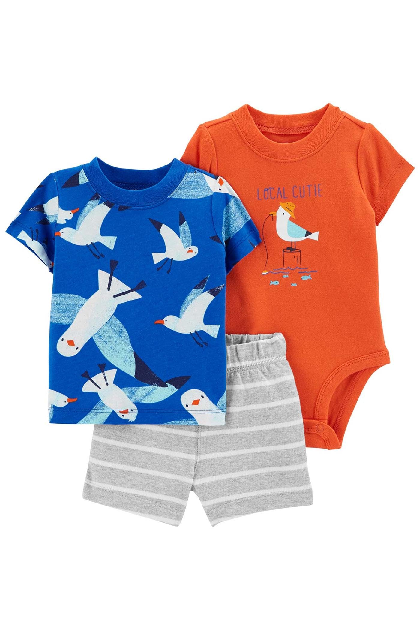 Ensemble 3 pièces petit short Carter's pour bébé en coton doux