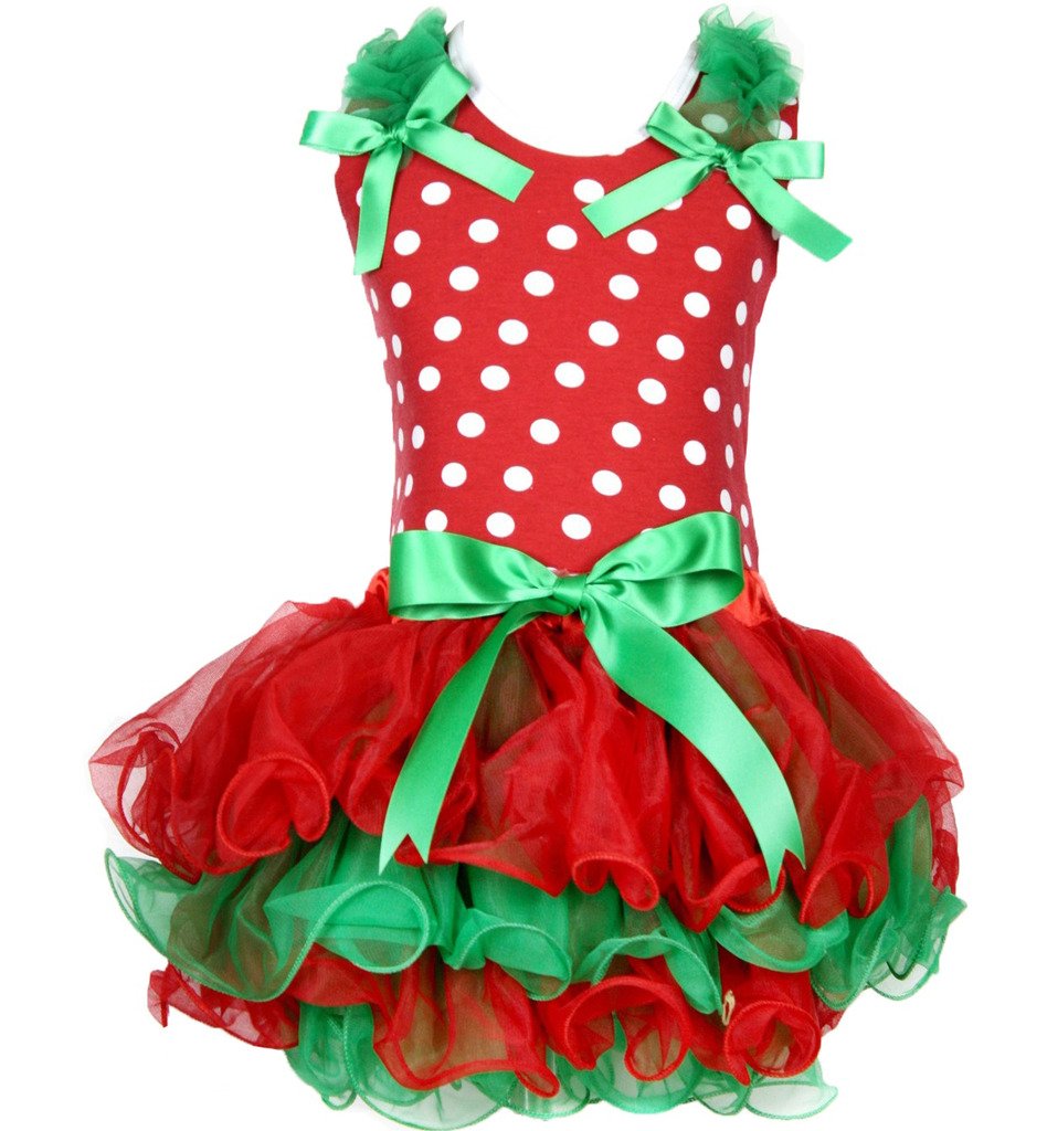 Disfraz de camisa de lunares cómodo con falda de pétalos que no pica para niñas 2
