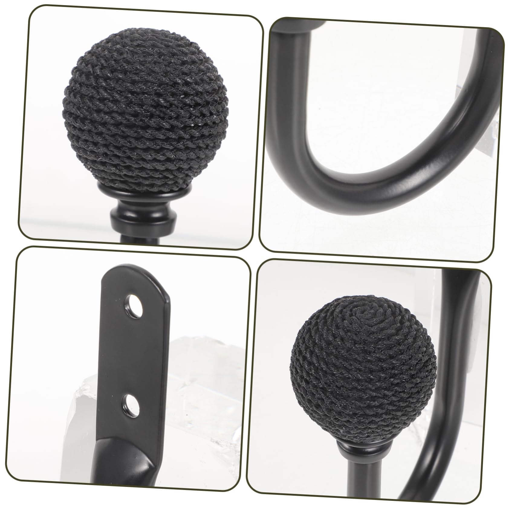 Gatuida 5pièces De Rideau Muraux Noire Retenues De Draps Élégantes pour Décoration De Fenêtres Salon Cuisine Chambre