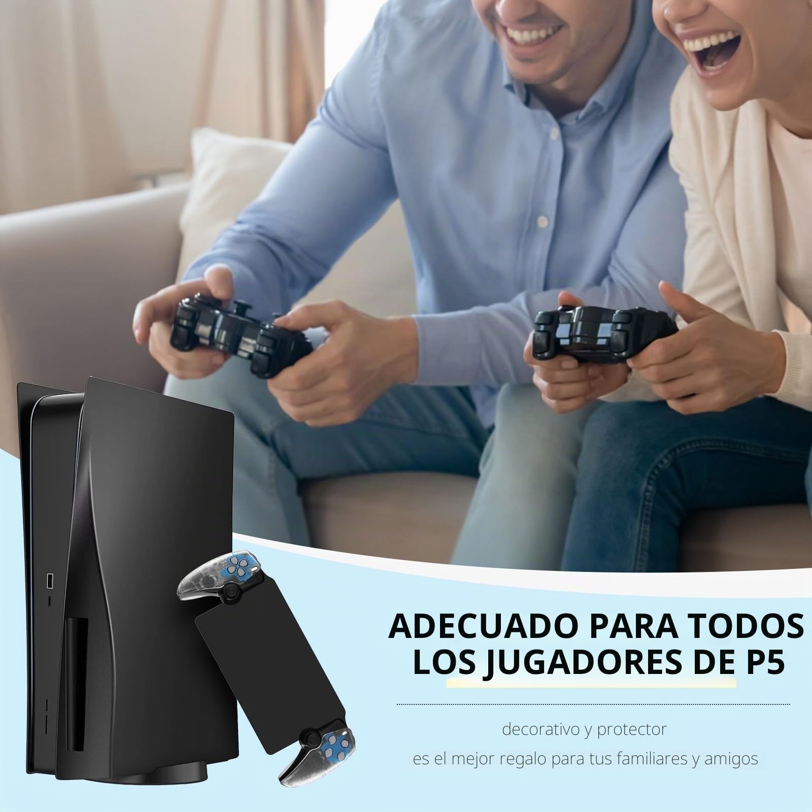 Hzxkqmil Cubierta de Carcasa de Repuesto para PlayStation Portal | Cubierta de Agarres Delanteros Carcasa Trasera Accesorios con Kit de Reparación para PlayStation Portal Remote Player