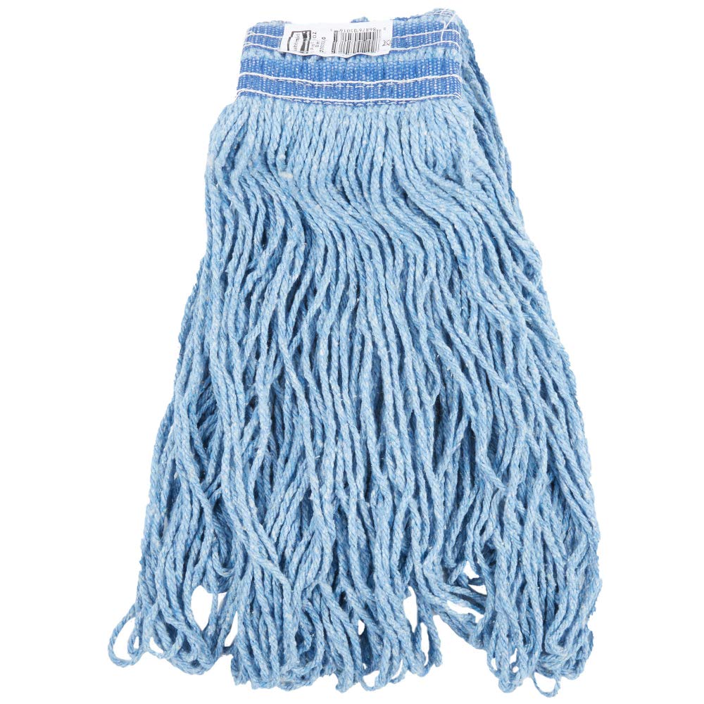 Rubbermaid Commercial Productos fge23800bl00 Universal con banda azul mezcla Mop, 24 oz (Pack de 12)