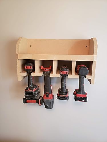 Miniatura 7 de "Generic" Estante de herramientas inalámbrico con capacidad para 4 taladros, destornilladores de impacto y otros, con estante de cargadorbatería