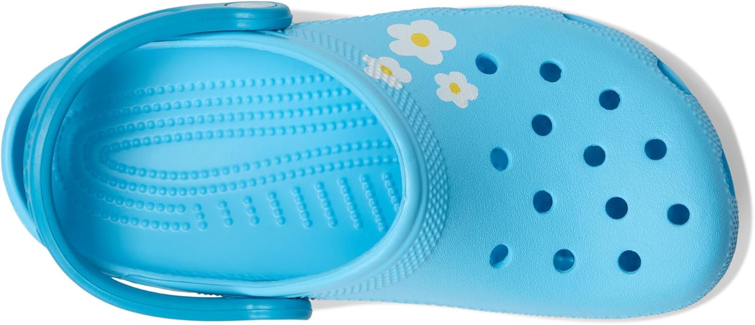 Crocs, Classic Clogs with Patterns and Graphics (Little Kid/Big Kid), Tinted Glass, 2, Medium - Image 2