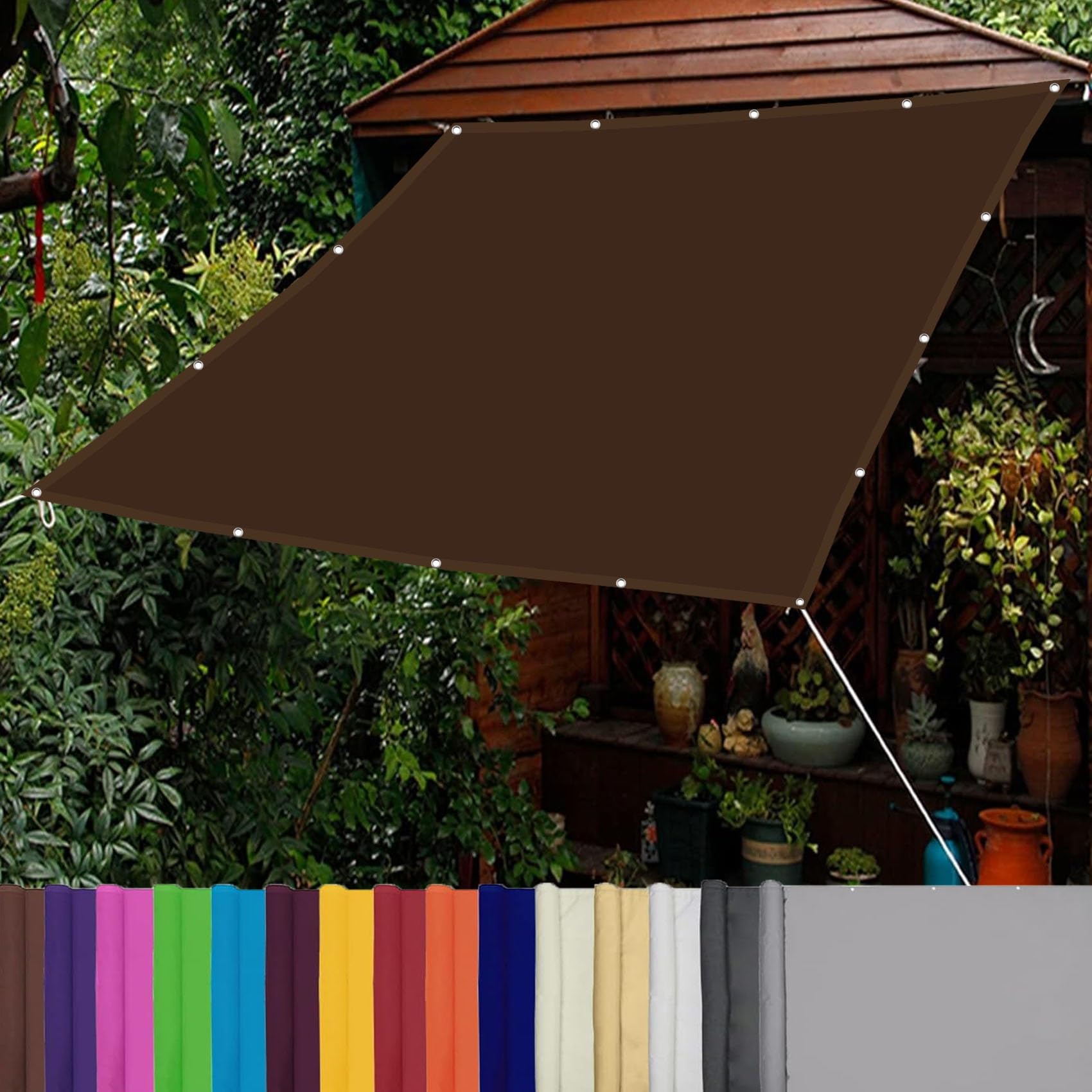 Voile d'ombrage pour bloquer les UV et la pluie fine sur votre terrasse