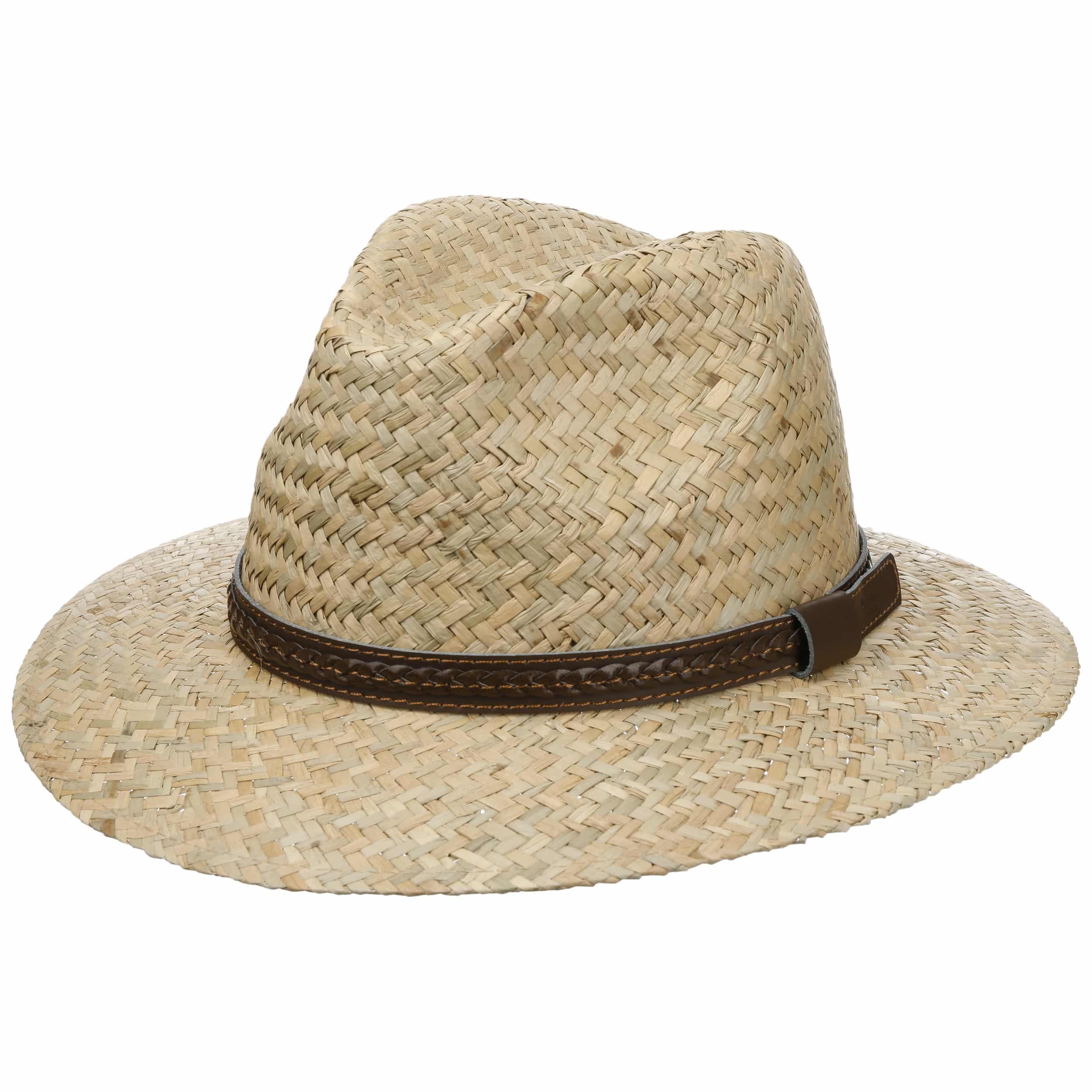 Lipodo CHAPEAUSHOP New Steven Traveller Chapeau de Paille Fabrique en Italie Unisexe Printemps Ete