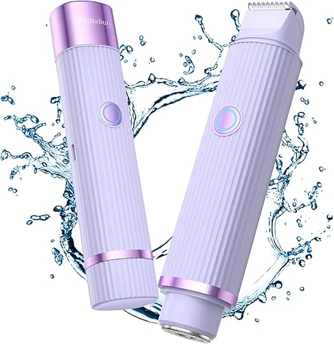 Miniatura 8 de Recortadora de bikini para mujer, afeitadora eléctrica y maquinilla de afeitar recargable 2 en 1, depilación corporal y facial, doble cabezal para