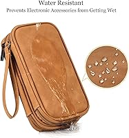 Vista 4 de Organizador electrónico para cable de viaje, bolsa organizadora electrónica, funda organizadora de accesorios electrónicos impermeable para banco