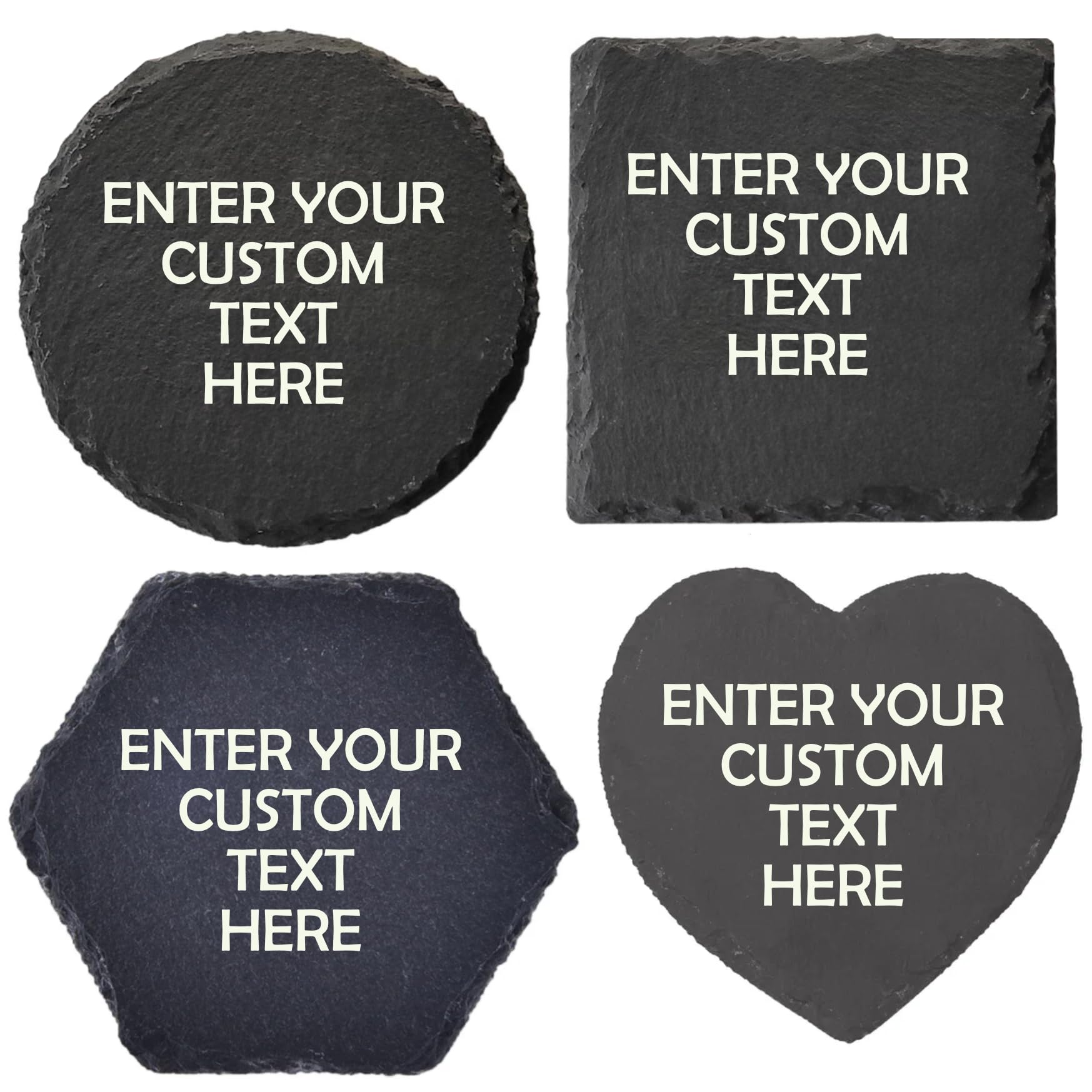 PB TECH Personalised Engraved Coaster, Customize Floral Coaster with Stylish Name or with Text Message, Personalised Your own Coaster with your Thoughts, for your Father, Kids, Son.