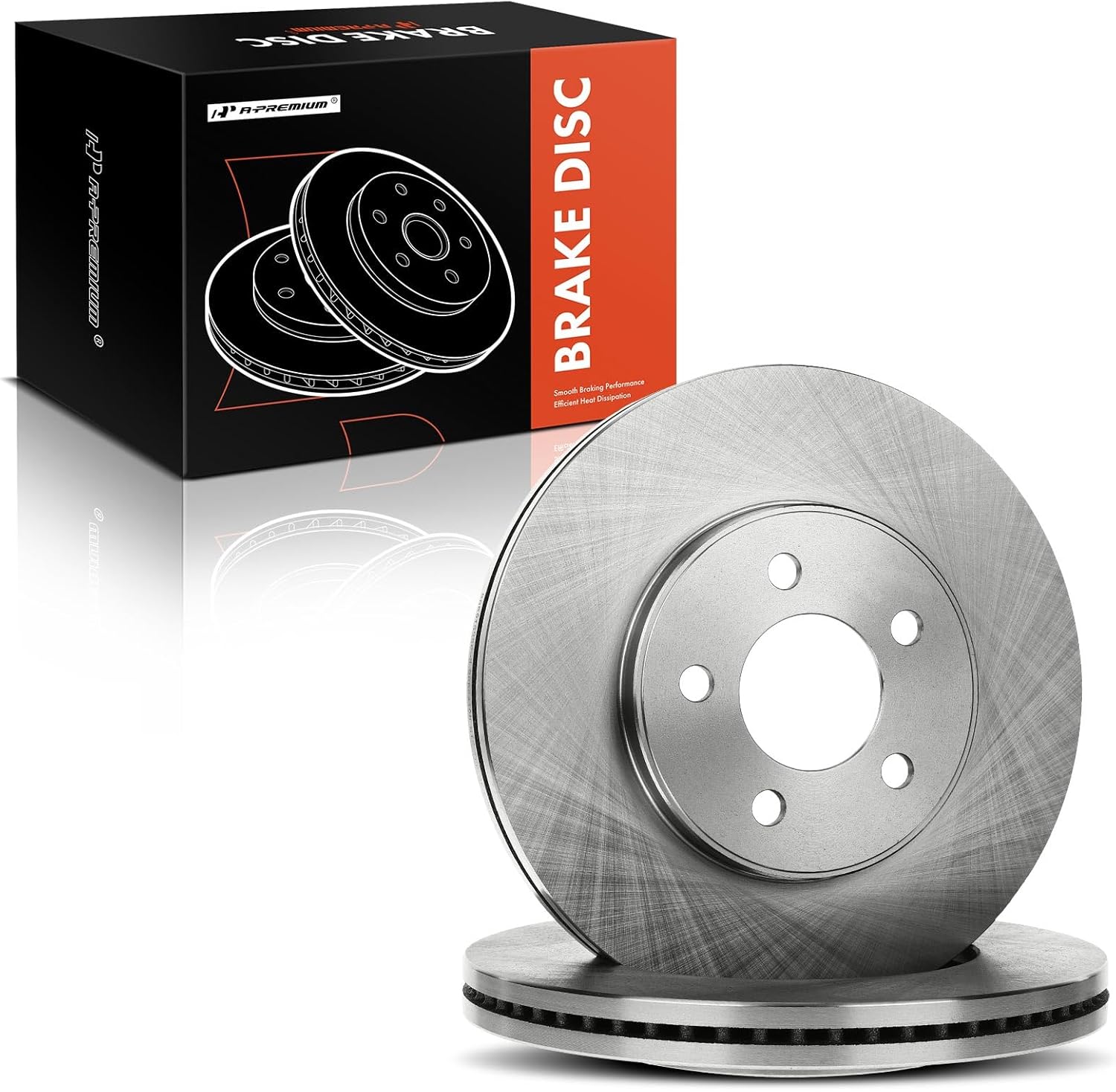A-Premium 12.01 inch (305mm) Front Vented Disc Brake Rotors Compatible with Select Ford, Lincoln and Mercury Models - Crown Victoria 03-11, Town Car 03-11, Grand Marquis 03-11, Marauder 03-04, 4.6L