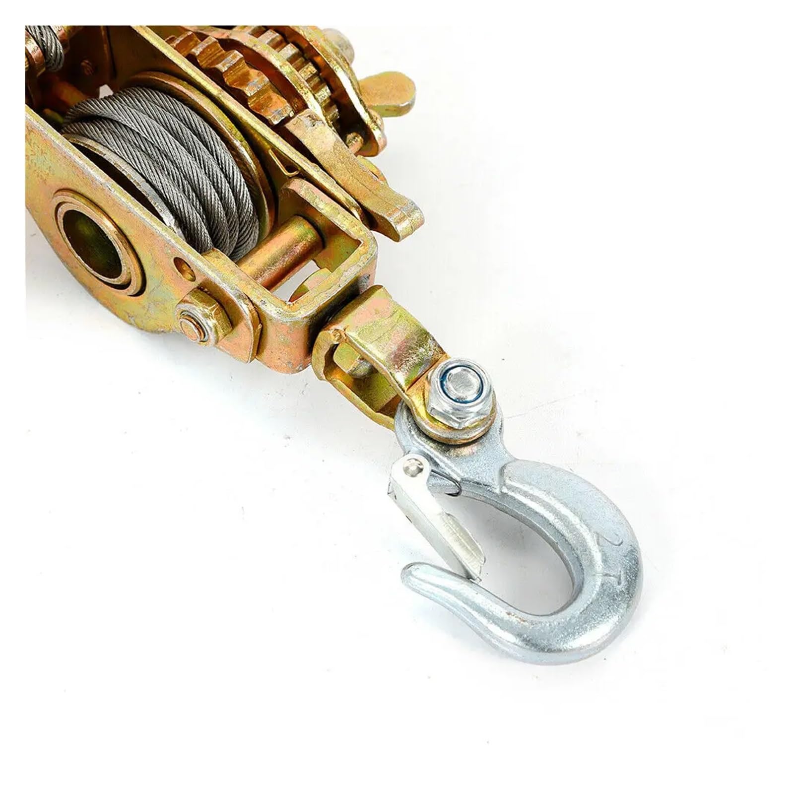 Verricello Manuale Estrattore a leva manuale for carichi pesanti da 2 tonnellate 4400LB, cricchetto for paranco a cavo con doppi ganci